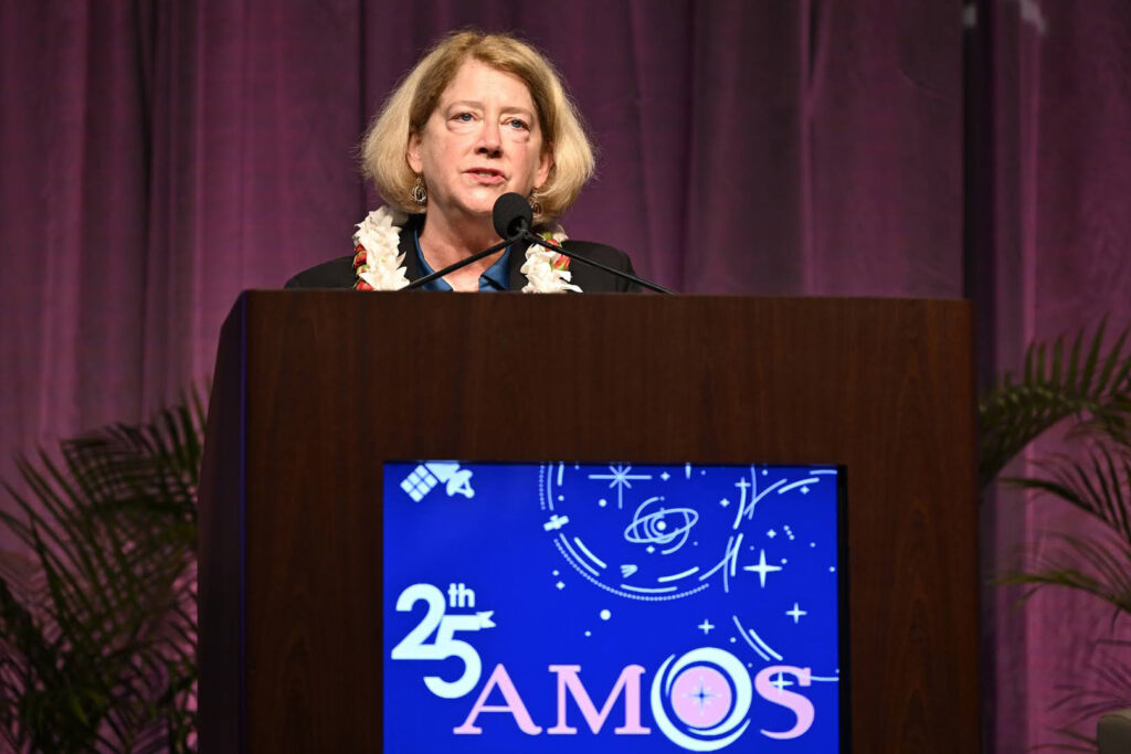 Pam Melroy speaks at AMOS Conference